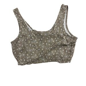 Paisley Print Crop Top